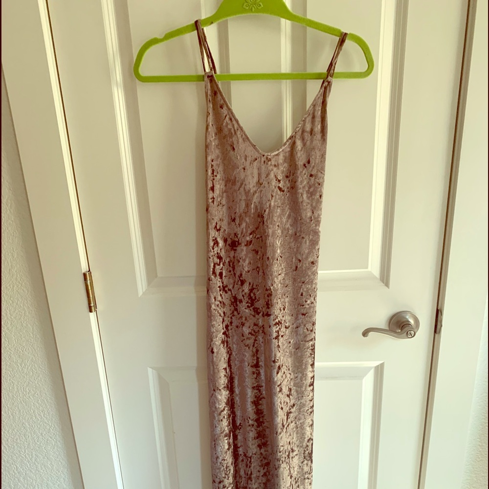 Dress velvet , cross back